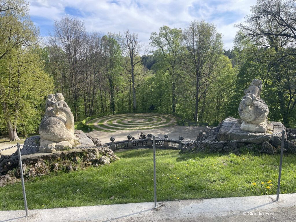 Schloss Fantaisie Bayreuth Park von oben Schloss Fantaisie Bayreuth